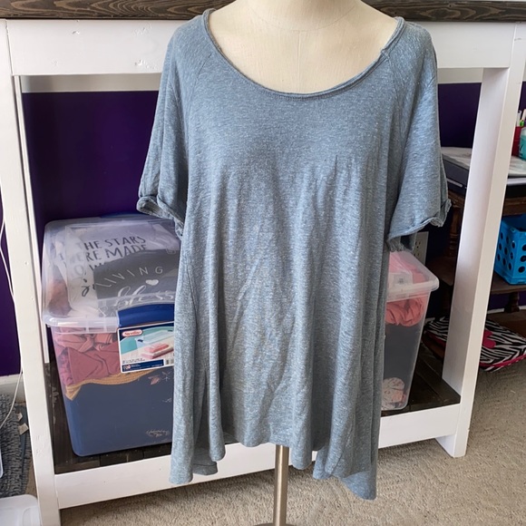 Light Blue Heathered Tunic - Picture 1 of 5
